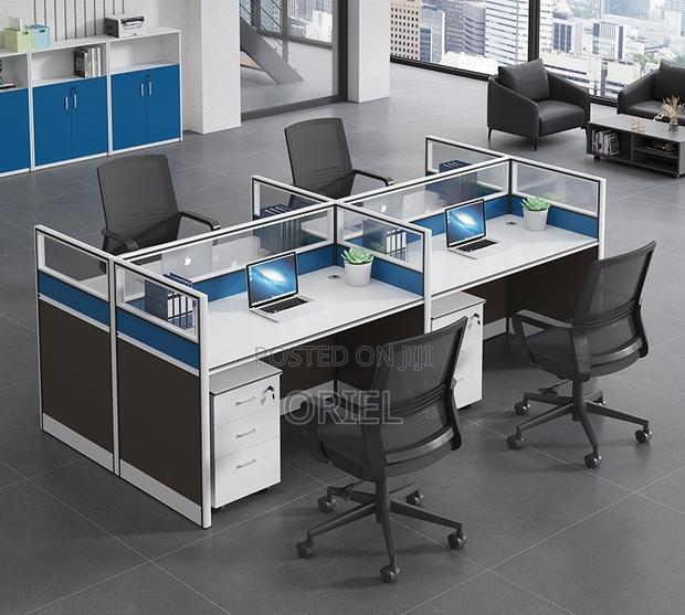 Office Workstation : 4-Way Office Collaborative Shared Workstation - thumbnail 13
