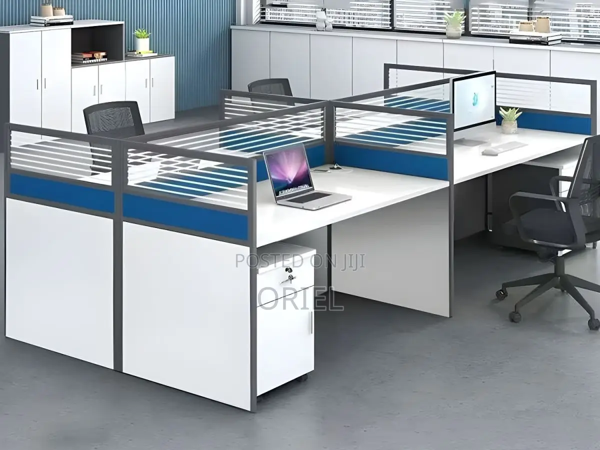 Office Workstation : 4-Way Office Collaborative Shared Workstation