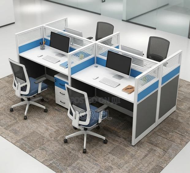Office Workstation : 4-Way Office Collaborative Shared Workstation - thumbnail 15