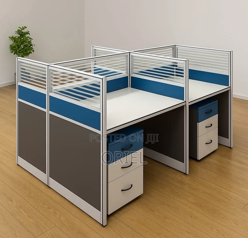 Office Workstation : 4-Way Office Collaborative Shared Workstation