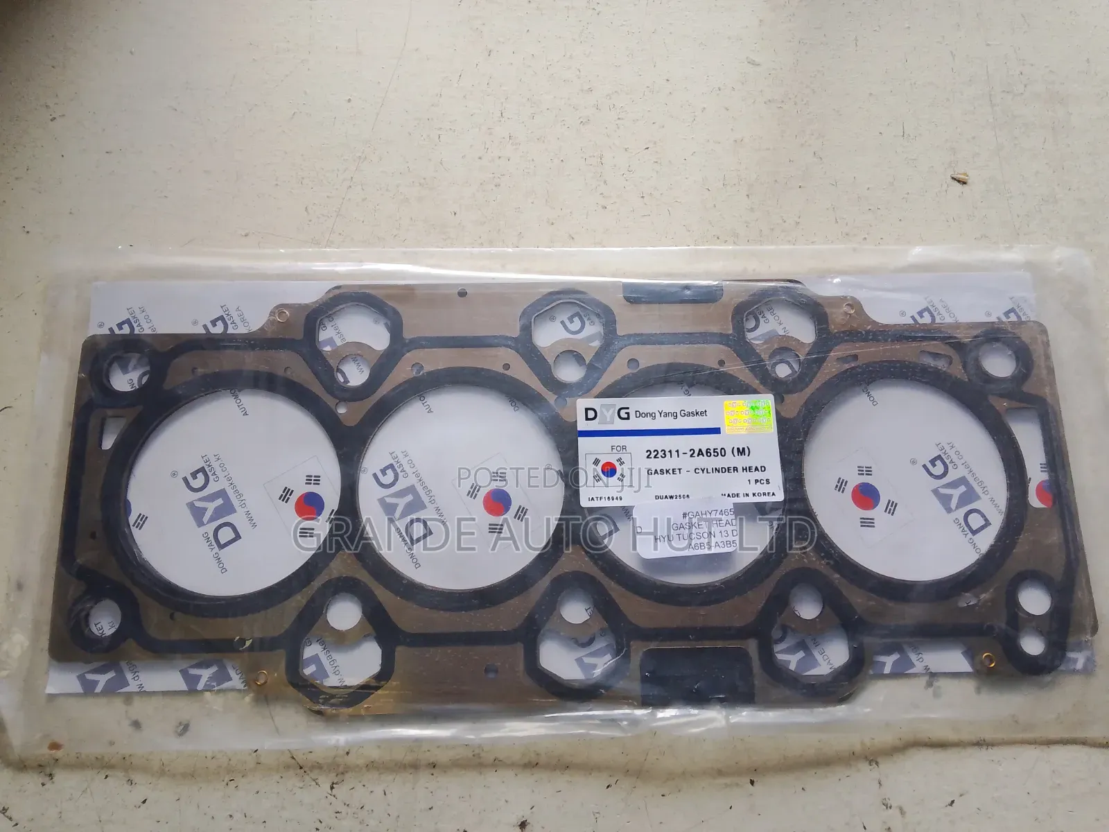 Head Gasket Hyundai Tucson 2013 Diesel (Dyg Brand)