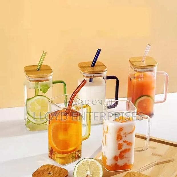 Square Smoothie Glass Cup