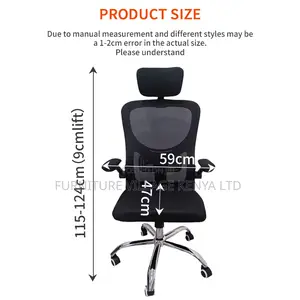 White Swivel Ergonomic Desk Seat With Armrest