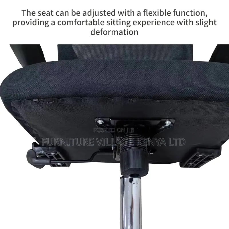 White Swivel Ergonomic Desk Seat With Armrest