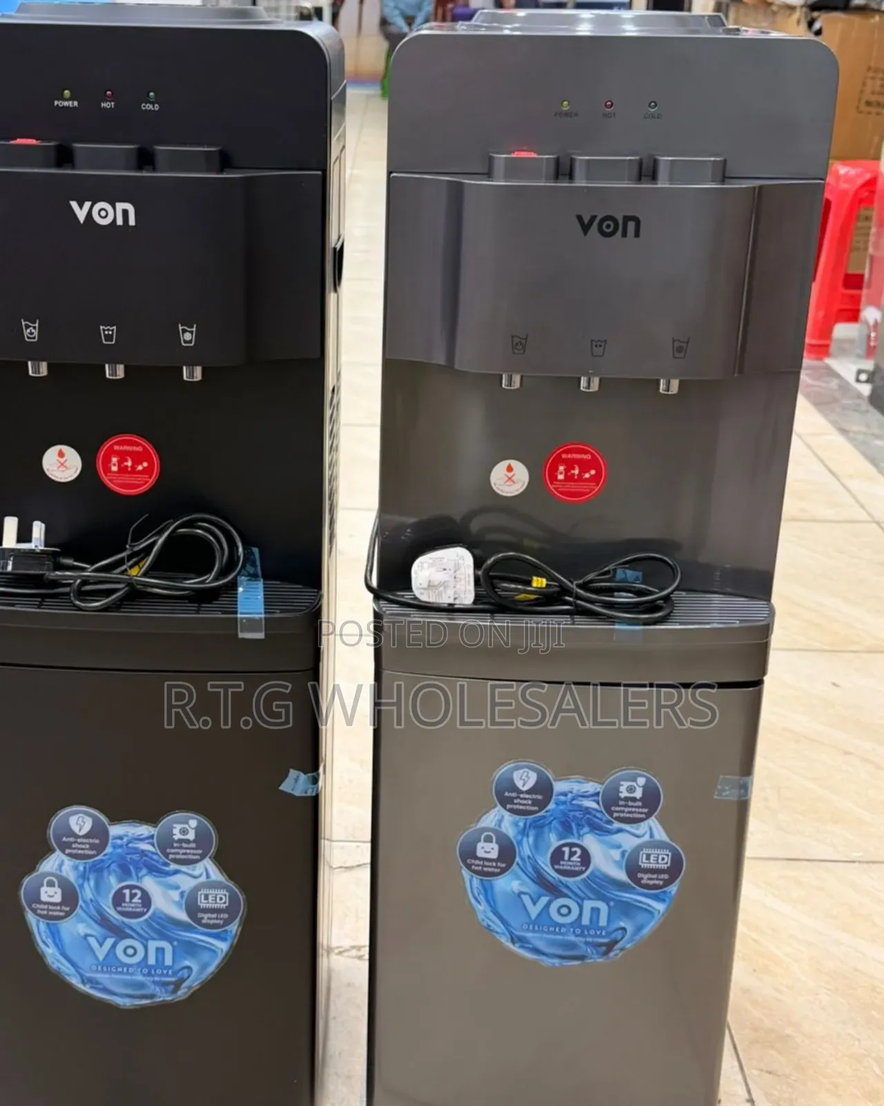 Von Vadl2211s 3 Tap Water Dispenser – Silver
