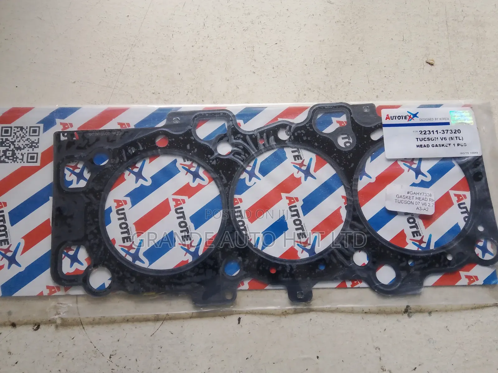 Head Gasket Right Hand Side Hyundai Tucson 2007 V6 2.7 (Autotex Brand)
