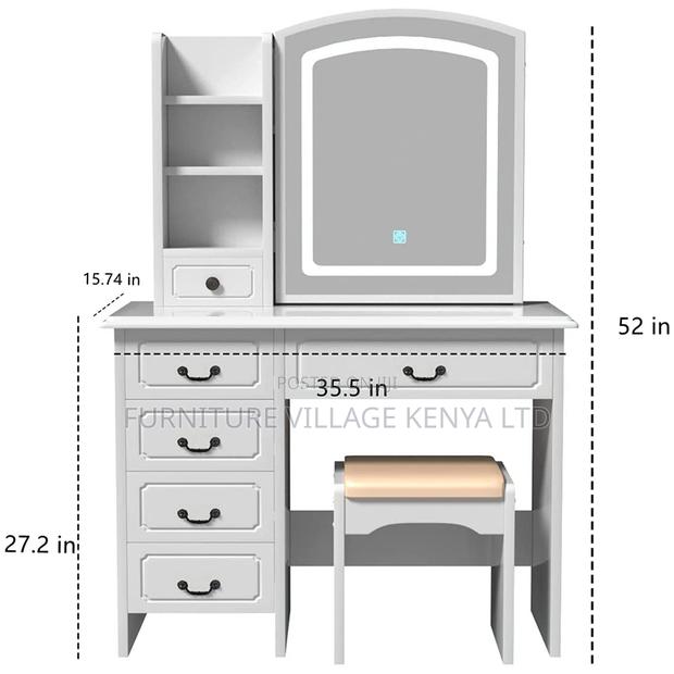 White Imported Bedroom Vanity Dressing Table - thumbnail 2