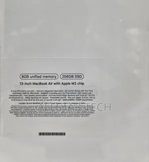 New Laptop Apple MacBook Air 2022 M2 8GB Apple M2 SSD 512GB