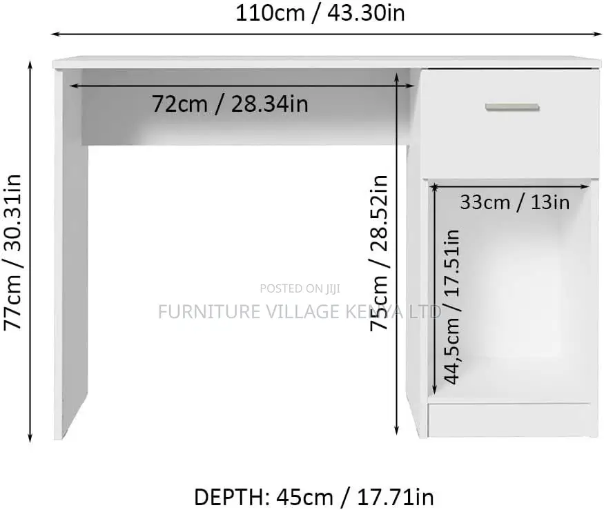 1.2m Generic Clerical Home Office Computer Desk