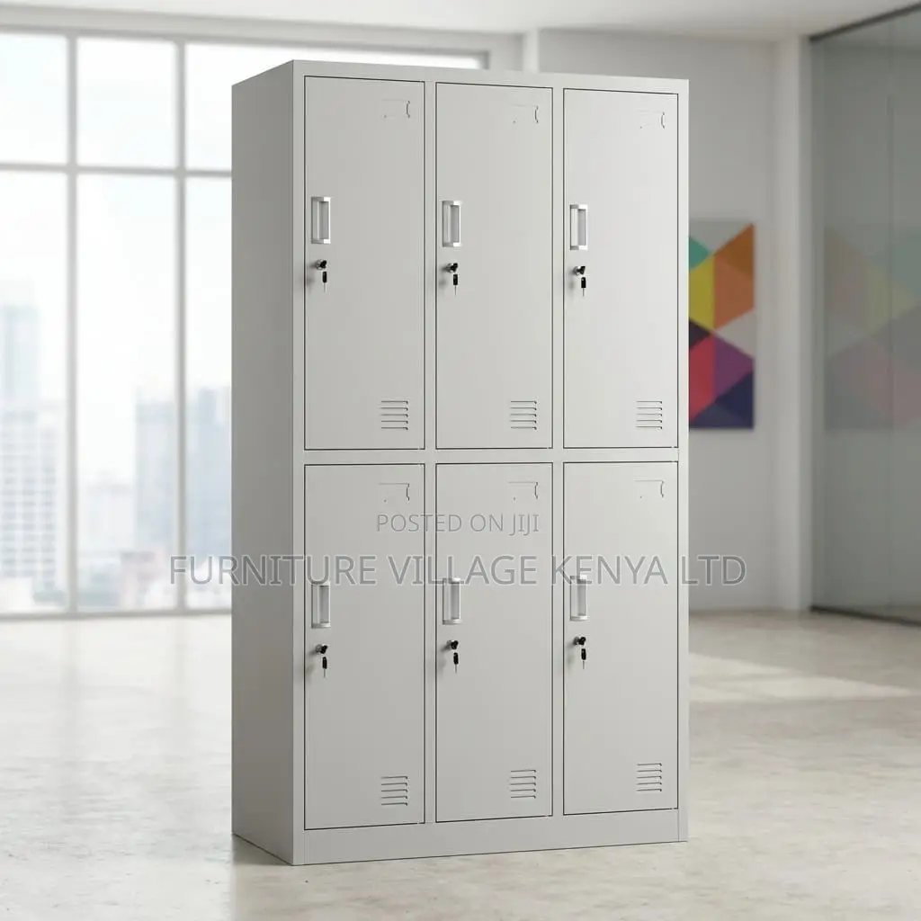 6-Door's White Metallic Filling Document Cabinet