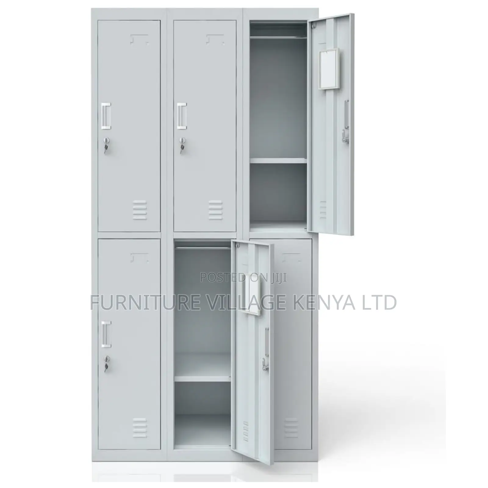 6-Door's White Metallic Filling Document Cabinet
