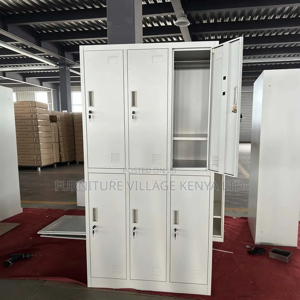 6-Door's White Metallic Filling Document Cabinet