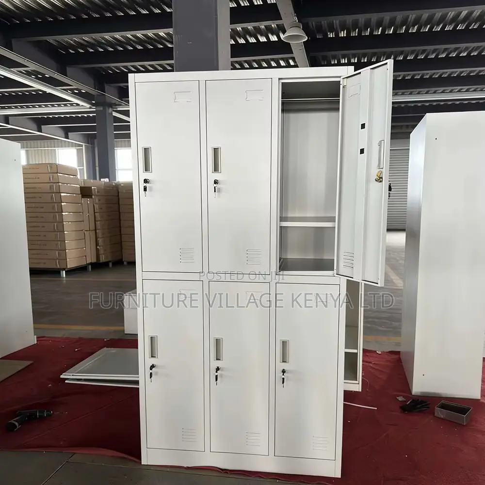 6-Door's White Metallic Filling Document Cabinet