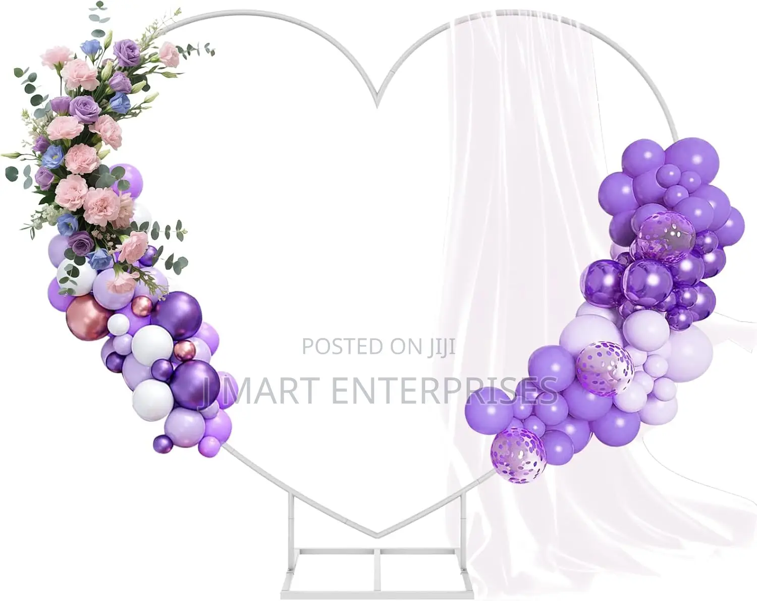 Metal Balloon Arch Kit, Love Balloon Column Arch Frame