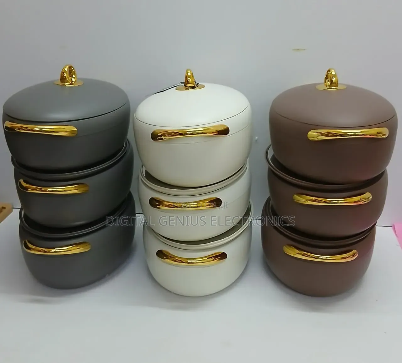 3pcs Luxury Gold Hotpot Set