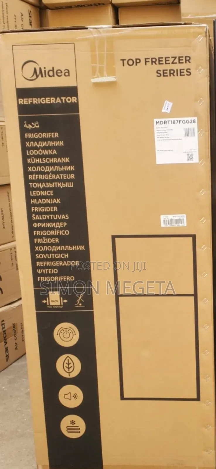 Double Door Refrigerator 187 Liters Midea