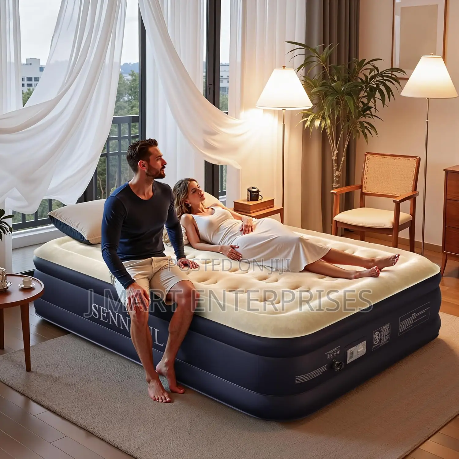 Air Mattress Queen With Built In Pump, Inflatable Mattress