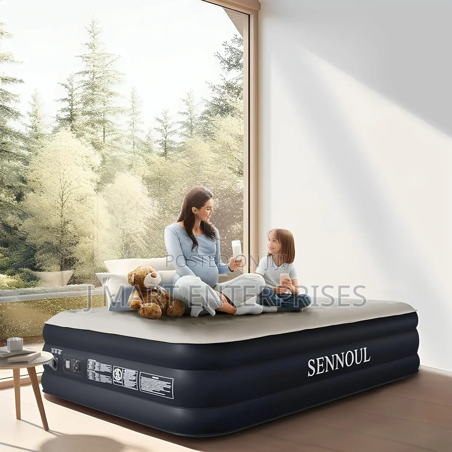 Air Mattress Queen With Built In Pump, Inflatable Mattress