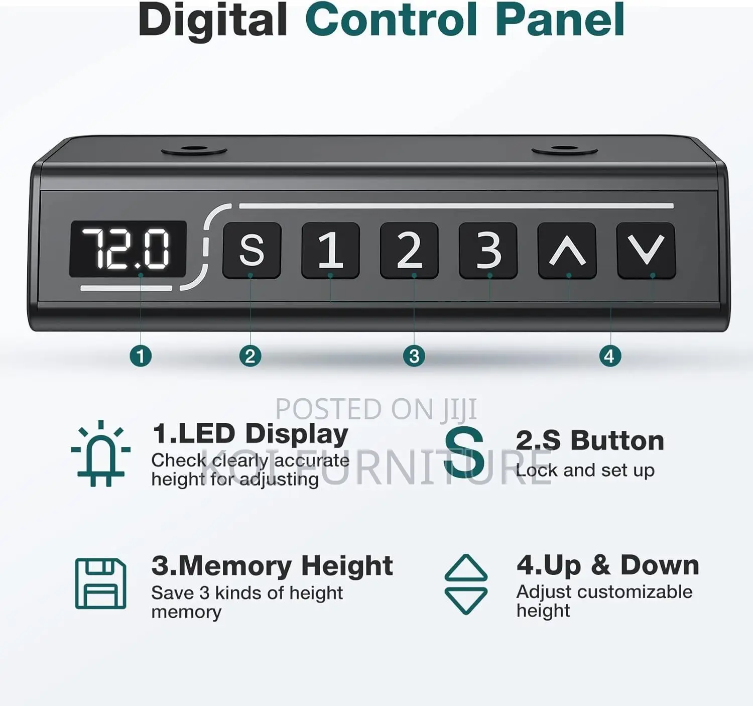 Offfice Desk; 1.8 Meters Adjustable Desk With Contoller Memory