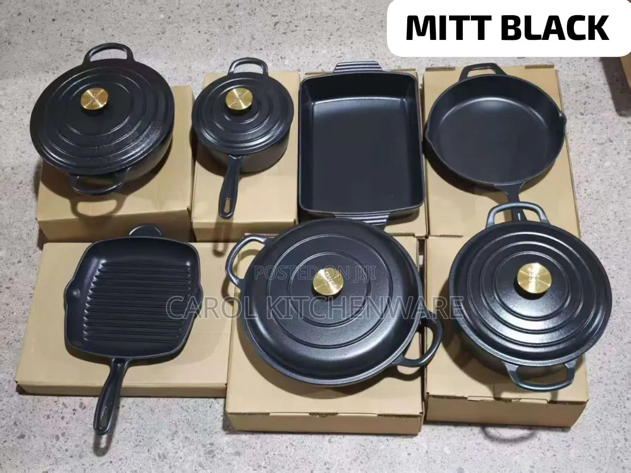 11 PCS Enamel Cast Iron Cooking Pots