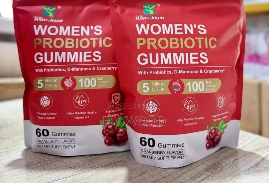 Wins Town Women's Probiotic Gummies in Cranberry Flavor.