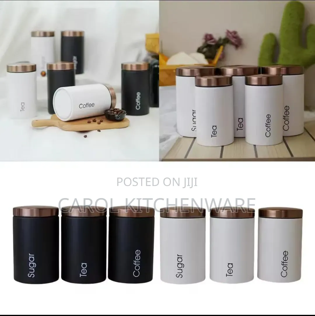 3 PCS Sugar,Tea and Coffee Canister