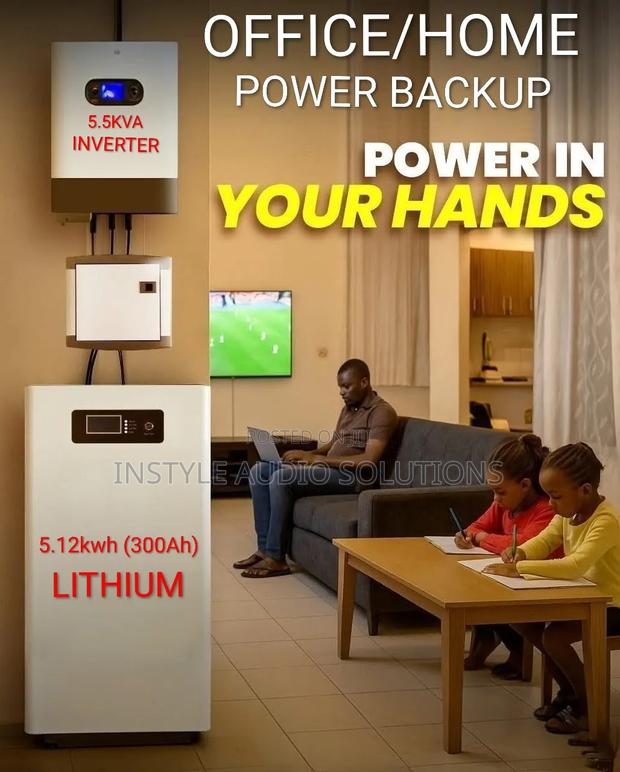 Commercial Backup Solution 5.5kva - 300ah Lithium Battery Storage