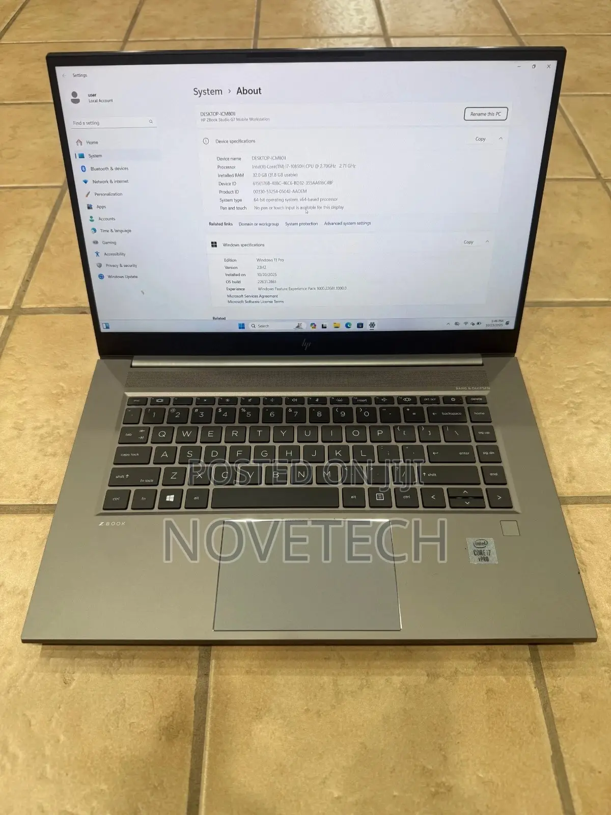 Laptop HP Zbook Fury 15 G7 32GB Intel Core i7 SSD 512GB