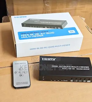 Hdmi Switch 4x1 Quad Multiviewer With Ir Remote
