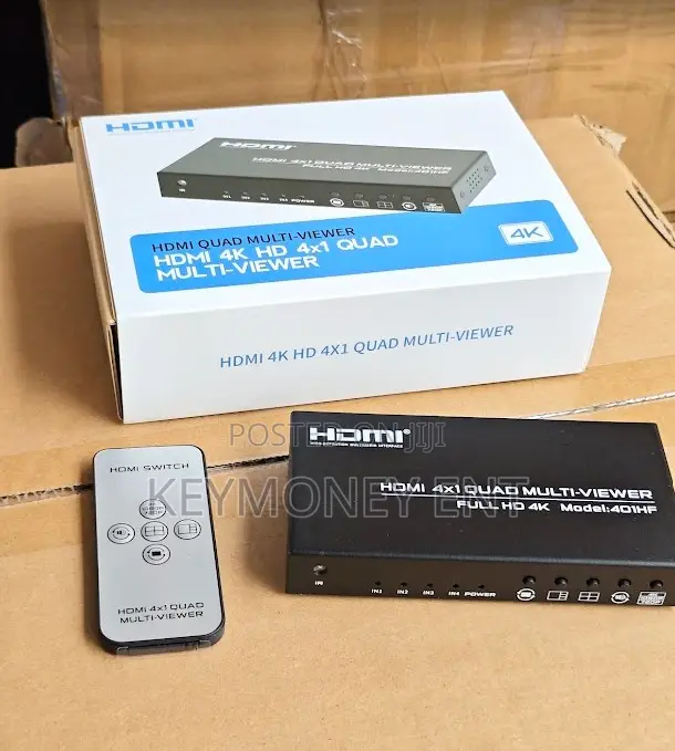 Hdmi Switch 4x1 Quad Multiviewer With Ir Remote