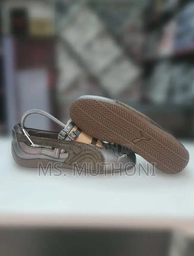 Puma Speedcat Ballet Lux Sneakers in a Metallic Grey Brown Chocolate