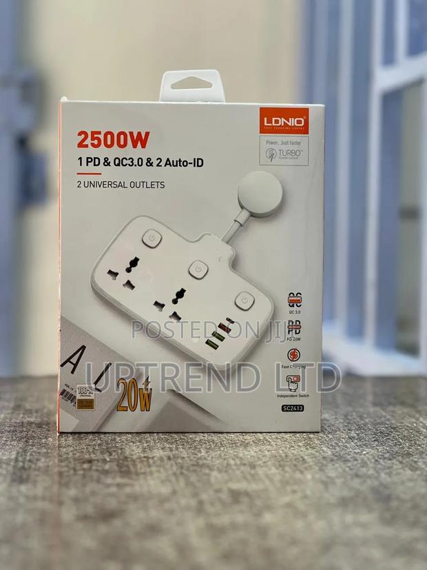 Ldnio With Two Power Sockets and Usb a C , C to C 2500 W