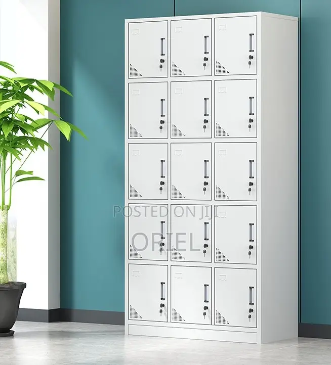 Office Cabinet : 15-Door Multi-Locker Office Storage Cabinet