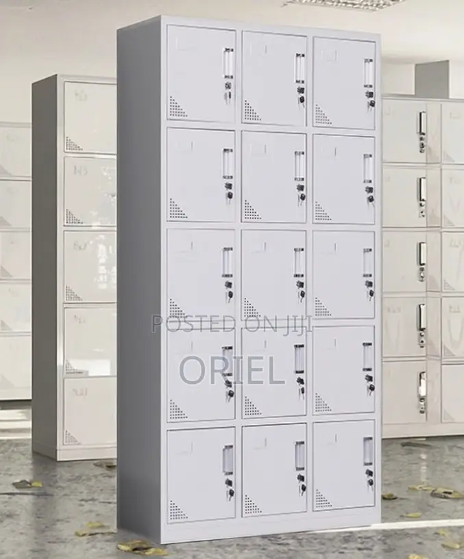 Office Cabinet : 15-Door Multi-Locker Office Storage Cabinet