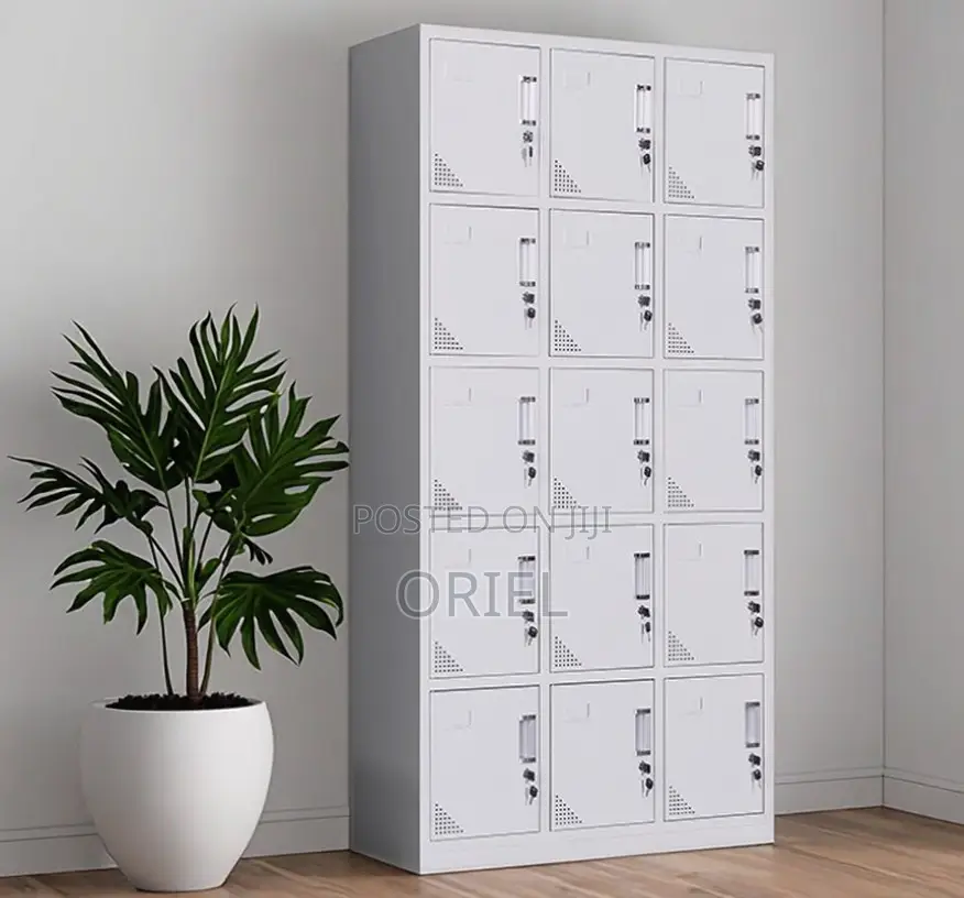 Office Cabinet : 15-Door Multi-Locker Office Storage Cabinet
