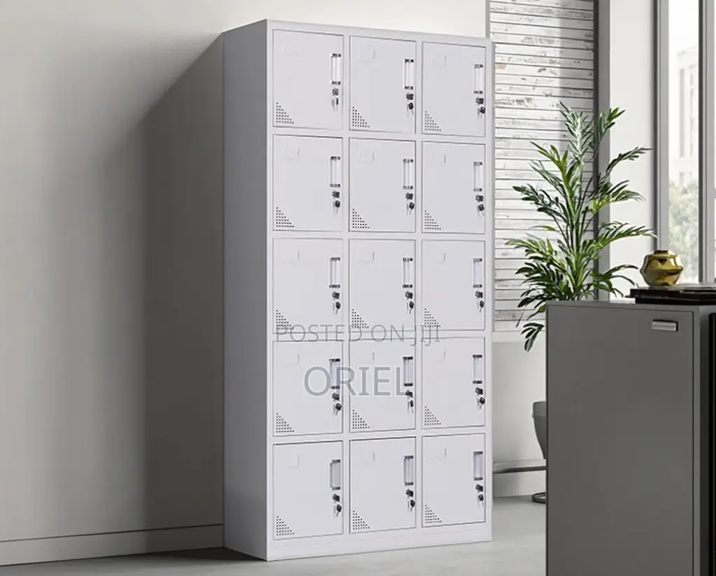 Office Cabinet : 15-Door Multi-Locker Office Storage Cabinet