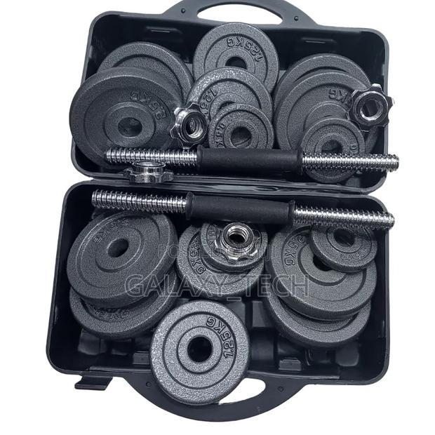 30kg Adjustable Dumbell/Barbell Weight Set