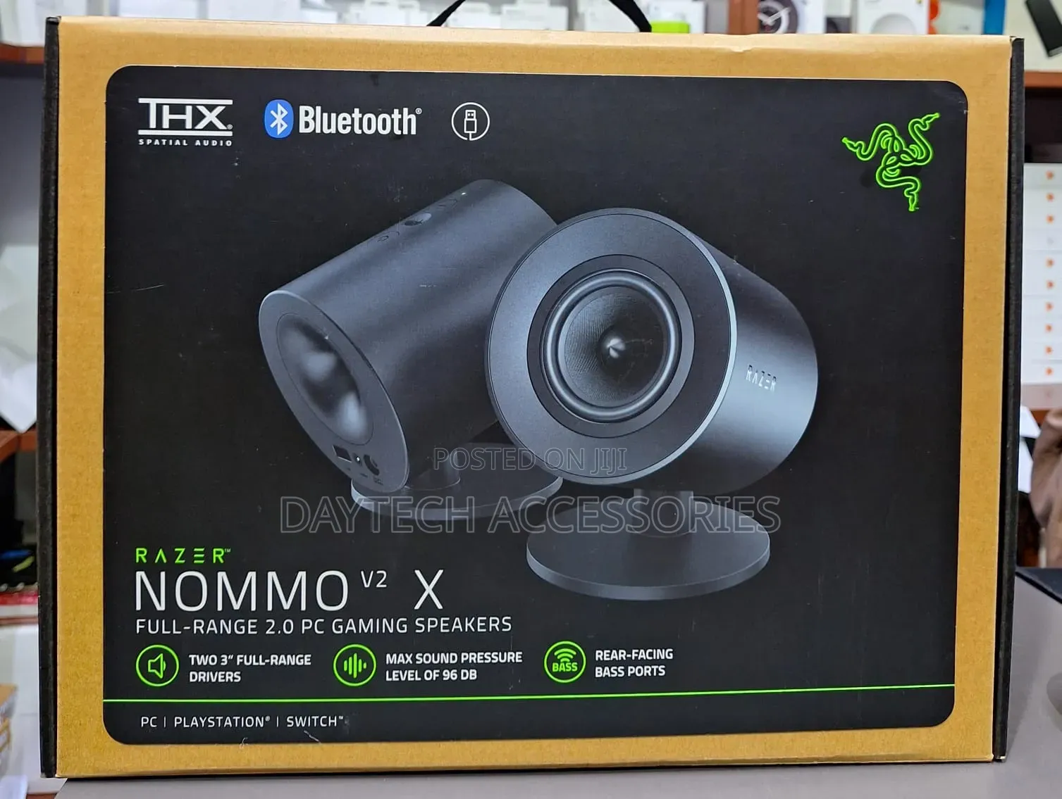 The Razer Nommo V2 X Full-range 2.0 Pc Gaming Speaker System.