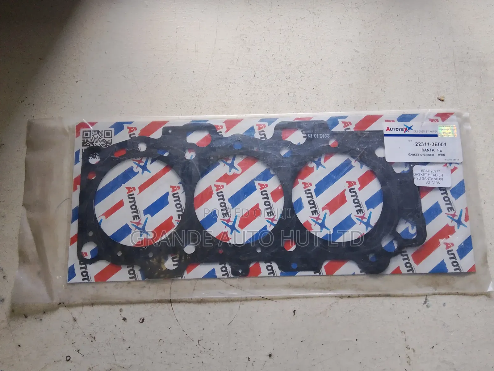 Left Side Head Gasket Hyundai Santa Fe 2008 V6 (Autotex Brand)