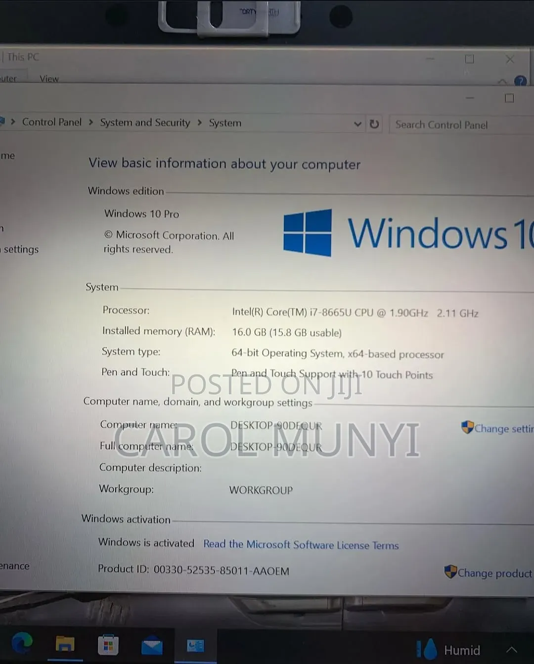 Laptop HP EliteBook x360 1040 G5 16GB Intel Core i7 SSD 256GB