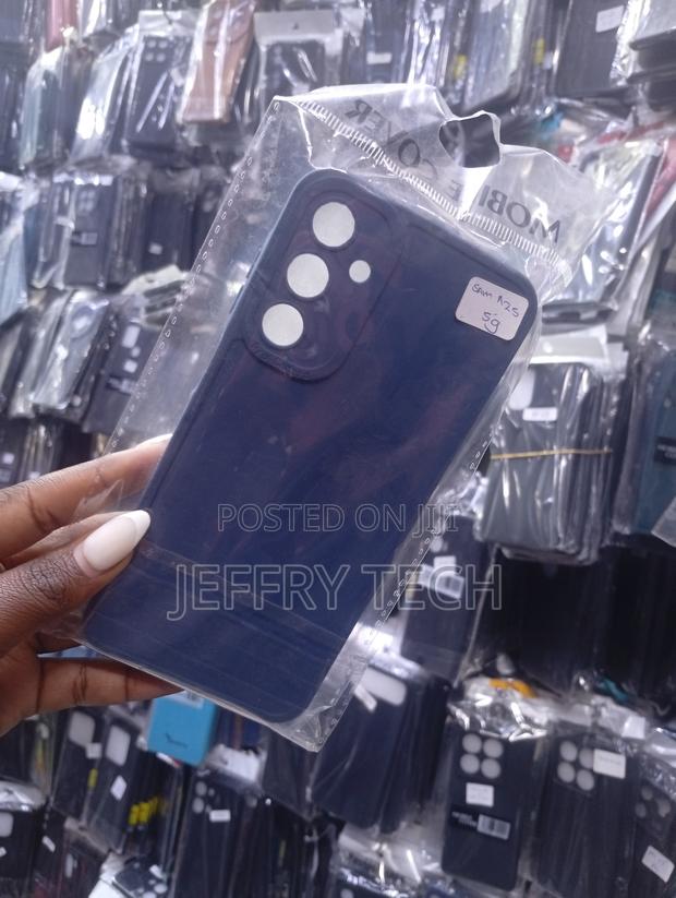 Samsung Galaxy A25 5g Blue Silicone Protective Back Cover - thumbnail 2