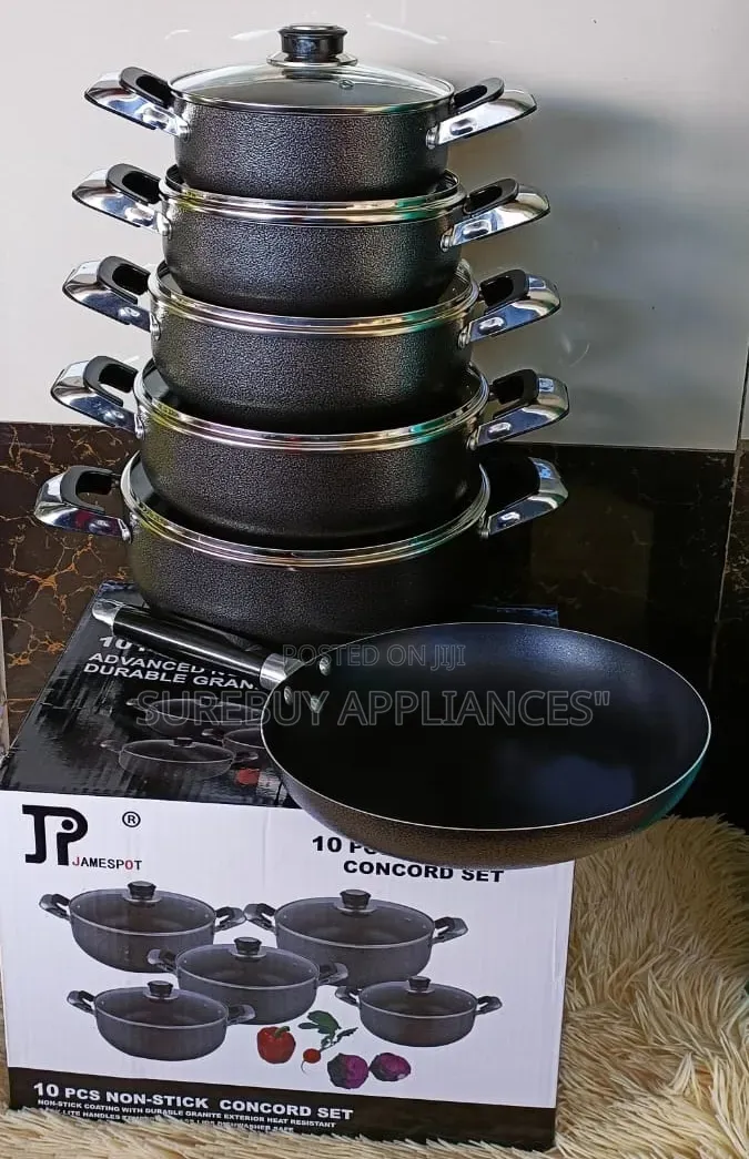 Jp 11 Piece Nonstick Sufuria Set – Durable Cooking Pots Pan