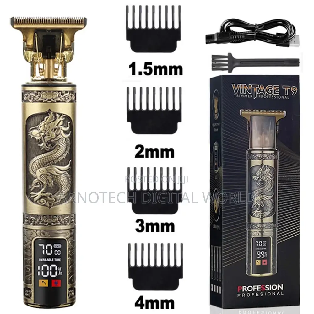 Usb Lcd Power Display Vintage T9 Hair Trimmer Cordless Hair Cutter