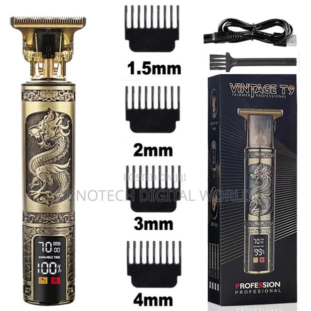 Usb Lcd Power Display Vintage T9 Hair Trimmer Cordless Hair Cutter