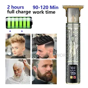 Usb Lcd Power Display Vintage T9 Hair Trimmer Cordless Hair Cutter