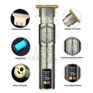 Usb Lcd Power Display Vintage T9 Hair Trimmer Cordless Hair Cutter