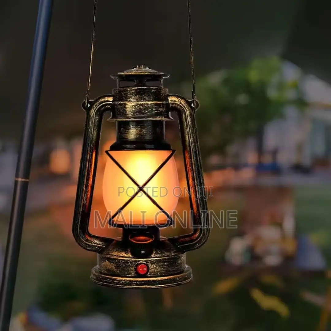 Rechargeable Vintage Led Lantern Lamp Antique Bronze Dimmable Decor