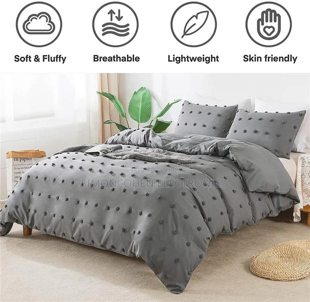 Luxury Tufted Dot Design Duvet Cover Set - thumbnail 2