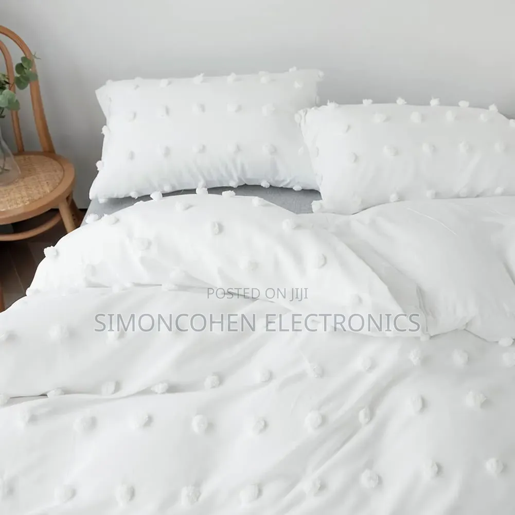 Luxury Tufted Dot Design Duvet Cover Set