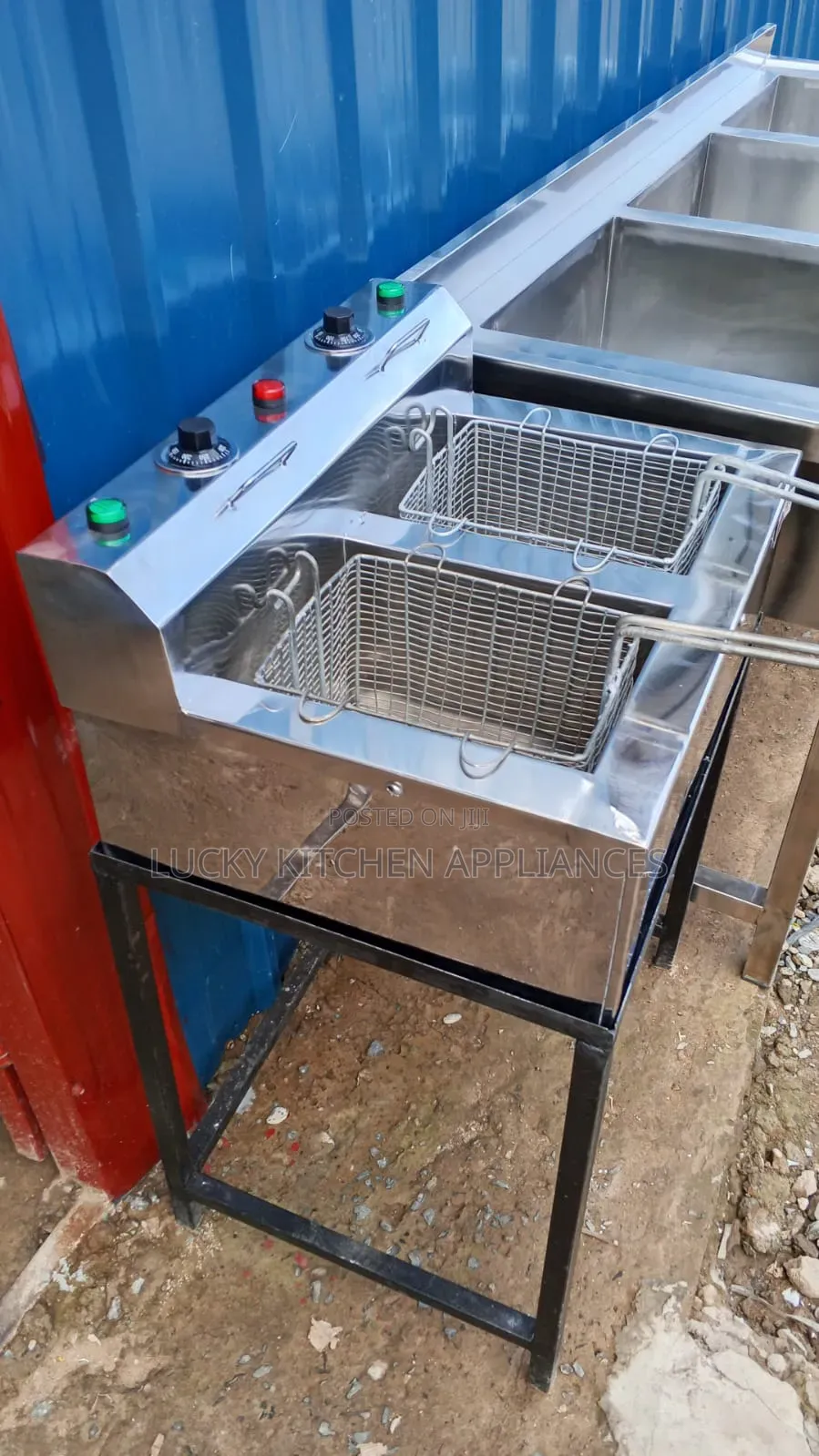 Deed Stainless Steel Double Deep Fryer.